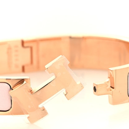 Hermes Enamel Narrow Clic Clac H Bracelet PM Rose Candeur 4 of 5