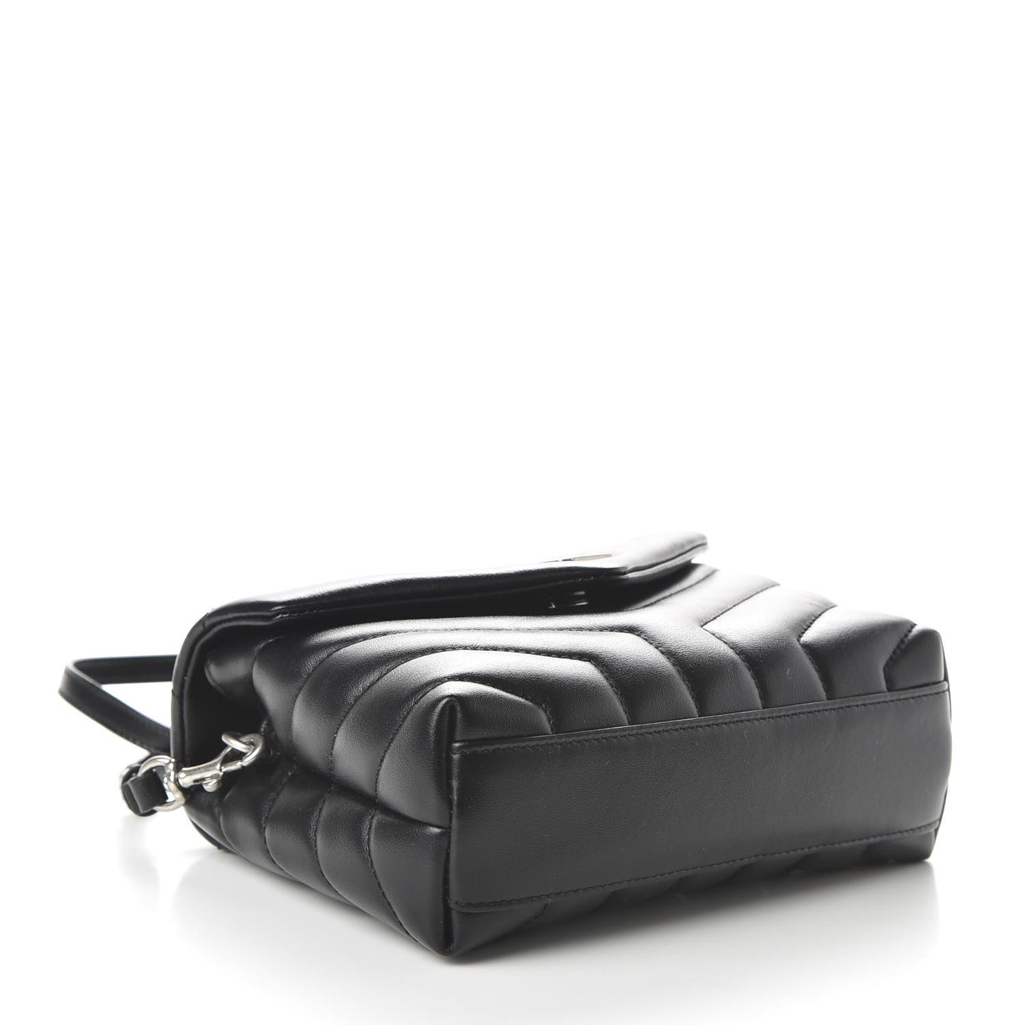 Calfskin Y Quilted Monogram Toy Loulou Crossbody Bag Black
