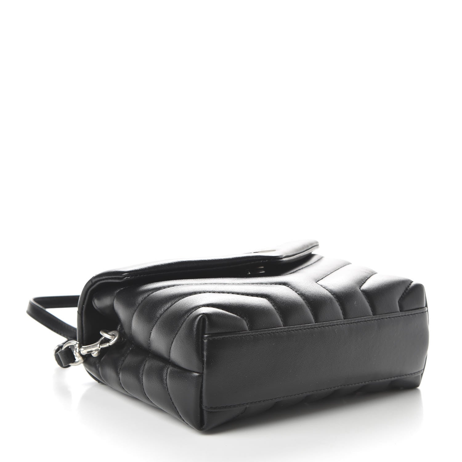 Saint Laurent Calfskin Y Quilted Monogram Toy Loulou Crossbody Bag Black 4 of 9
