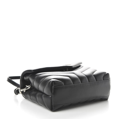 Saint Laurent Calfskin Y Quilted Monogram Toy Loulou Crossbody Bag Black 4 of 9