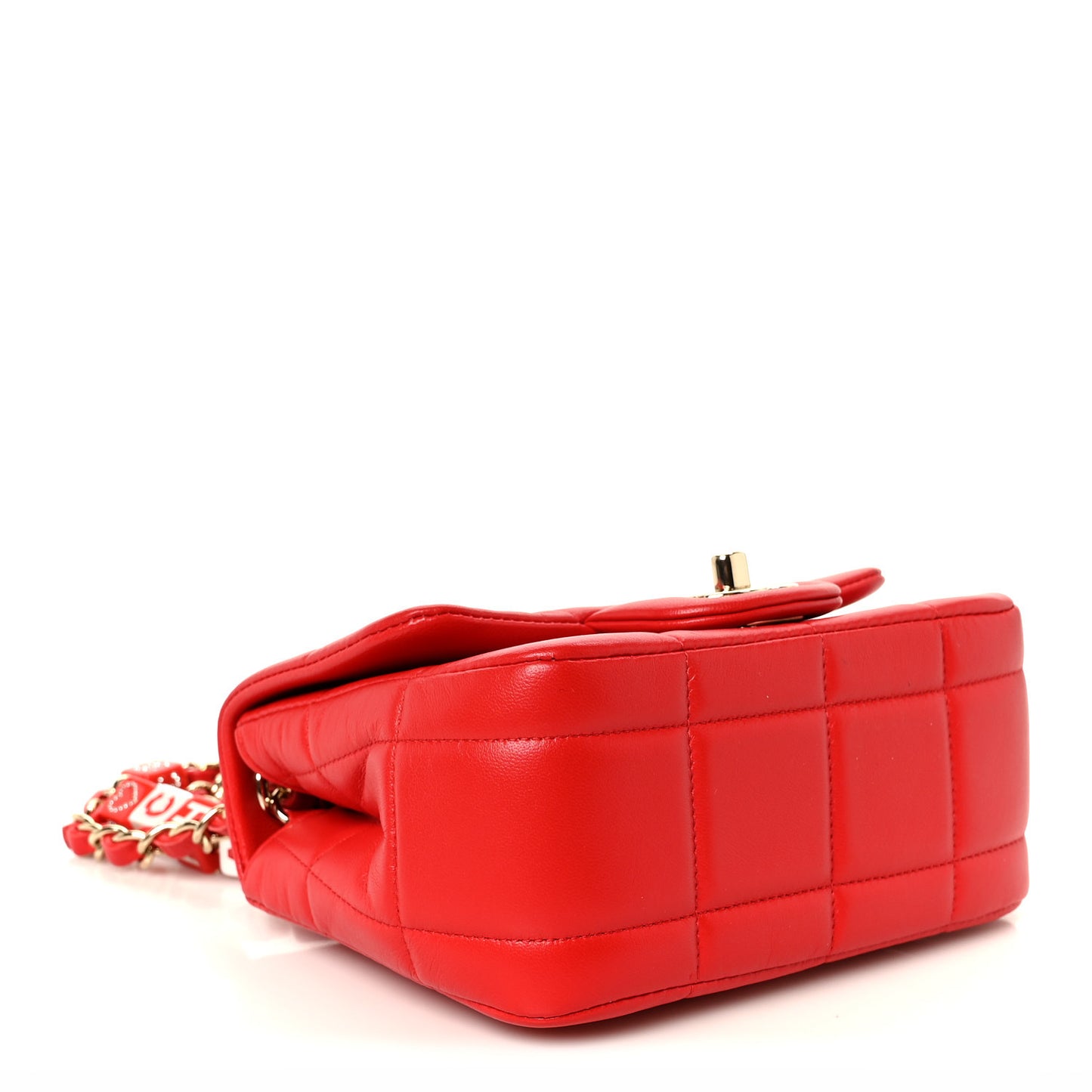 Lambskin Resin Crystal Square Quilted Monacoco Mini Flap Rogue