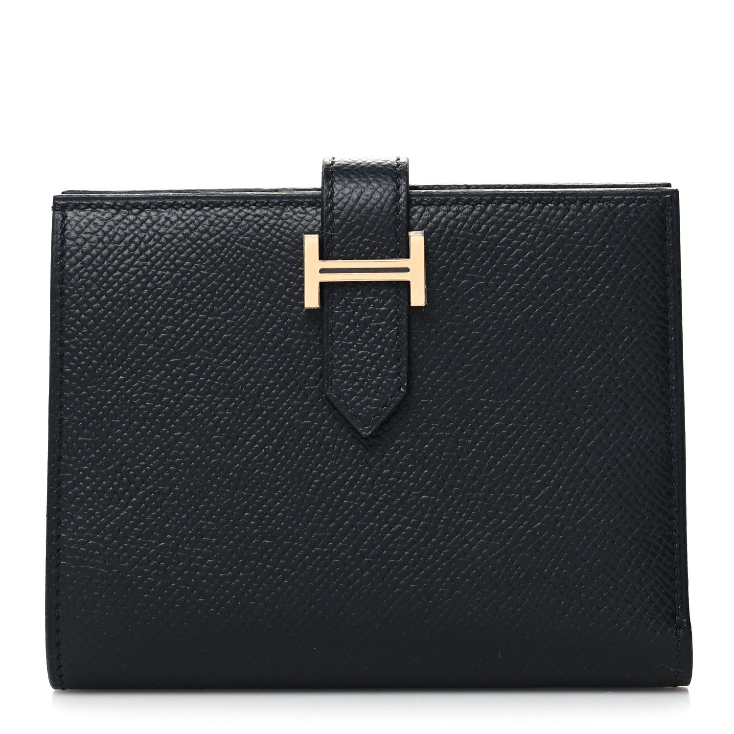 Hermes Epsom Bearn Compact Wallet Black 1 of 9