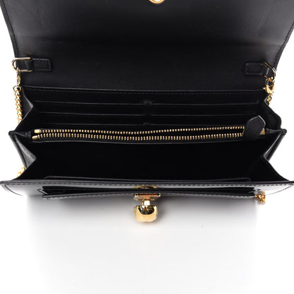 Alexander McQueen Patent Skull Wallet on Chain Black 5 of 9