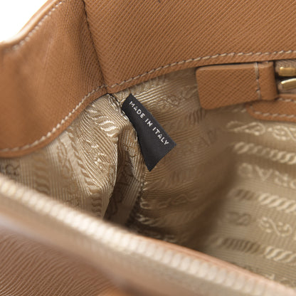 Prada Saffiano Large Galleria Double Zip Tote Caramel 9 of 23