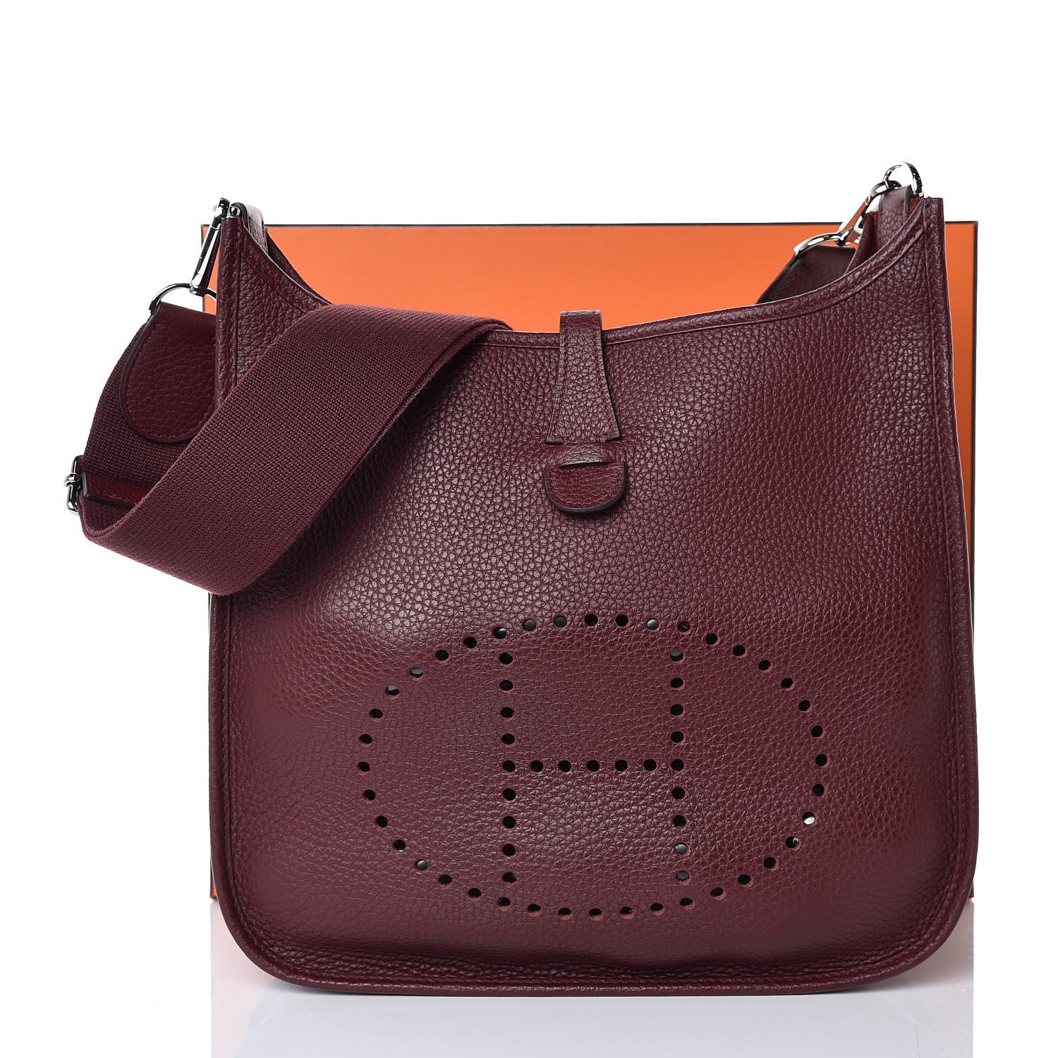 Hermes Taurillon Clemence Evelyne III PM Bordeaux 8 of 8