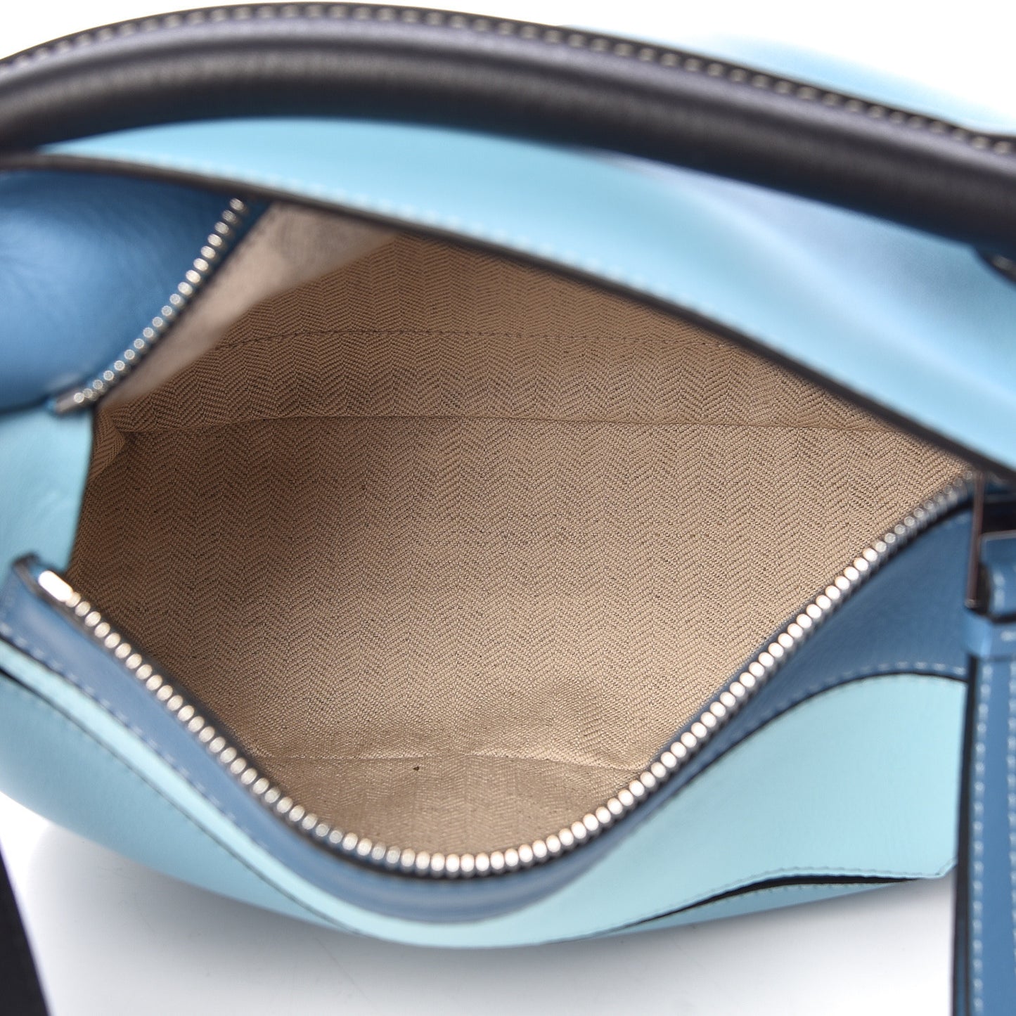 Calfskin Small Puzzle Bag Light Blue Aqua