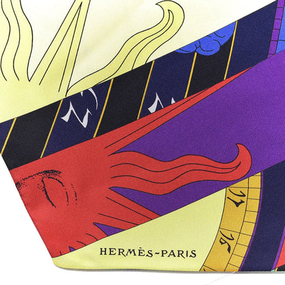 Hermes Silk Astrologie Nouvelle Maxi Twilly Violet Vert Jaune 4 of 6