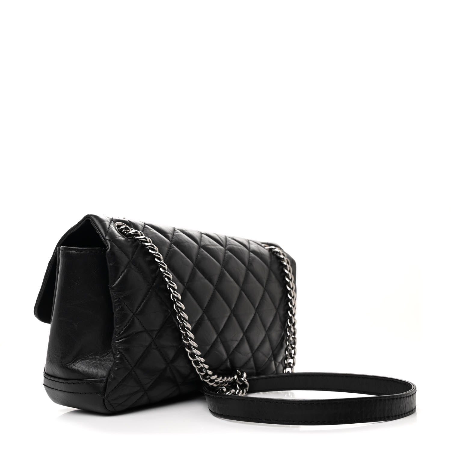 Chanel Aged Calfskin Quilted Small Lady Pearly Flap Black 3 of 13