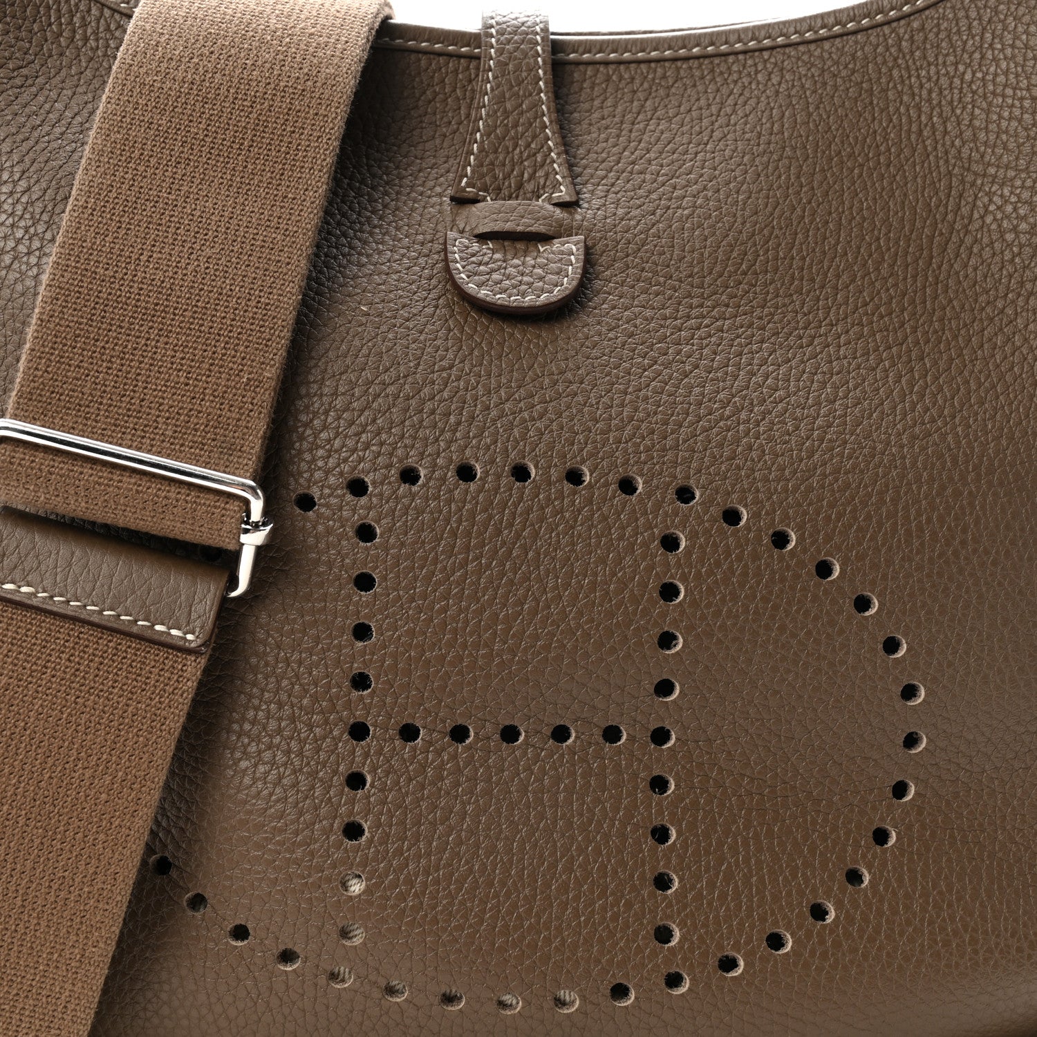 Hermes Taurillon Clemence EVELYNE III PM Etoupe 8 of 10