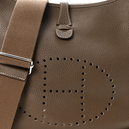 Hermes Taurillon Clemence EVELYNE III PM Etoupe 8 of 10