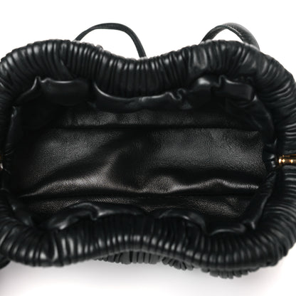 Mansur Gavriel Lambskin Pleated Mini Cloud Clutch Black 5 of 8