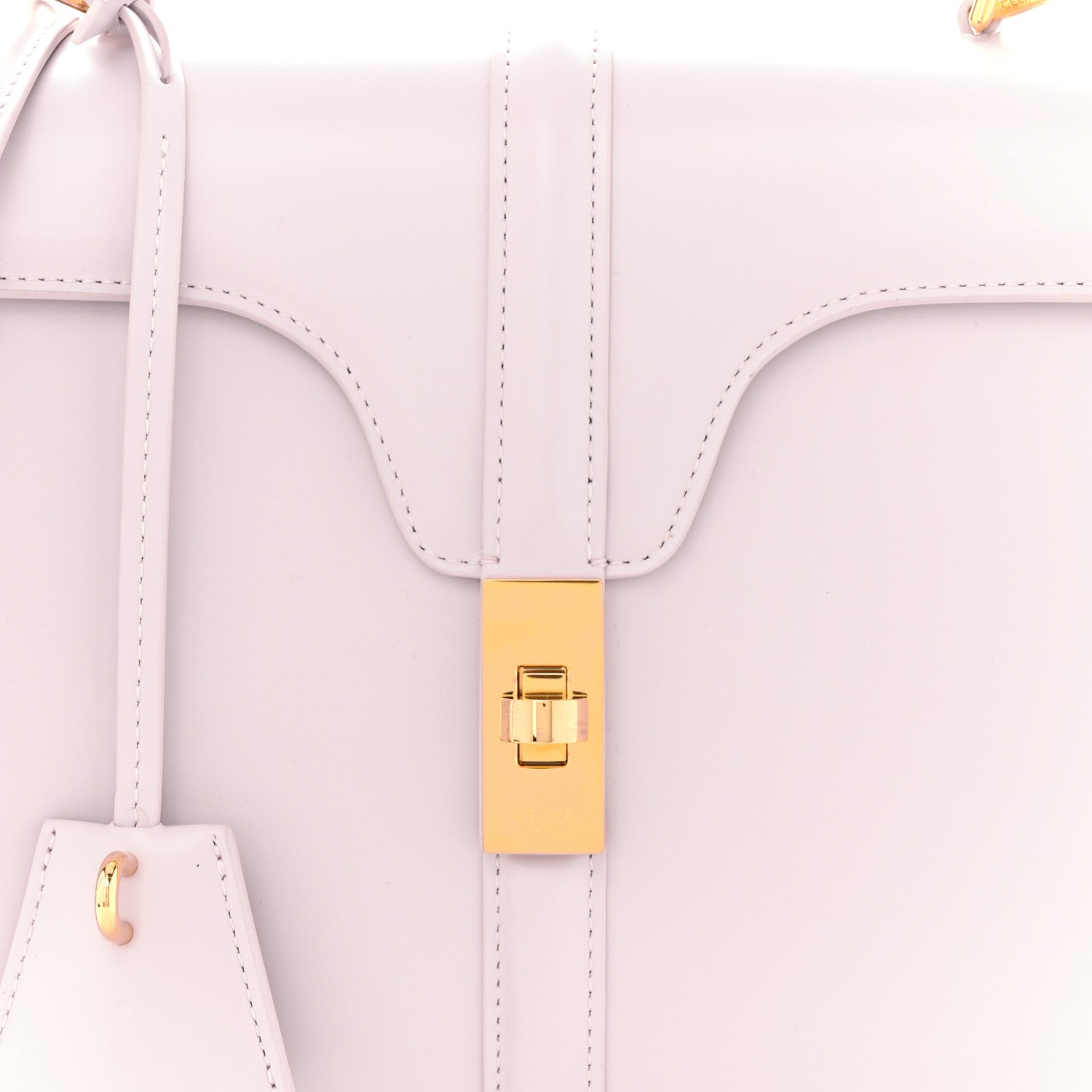 Celine Satinated Calfskin Small 16 Top Handle Bag Poudre 10 of 12