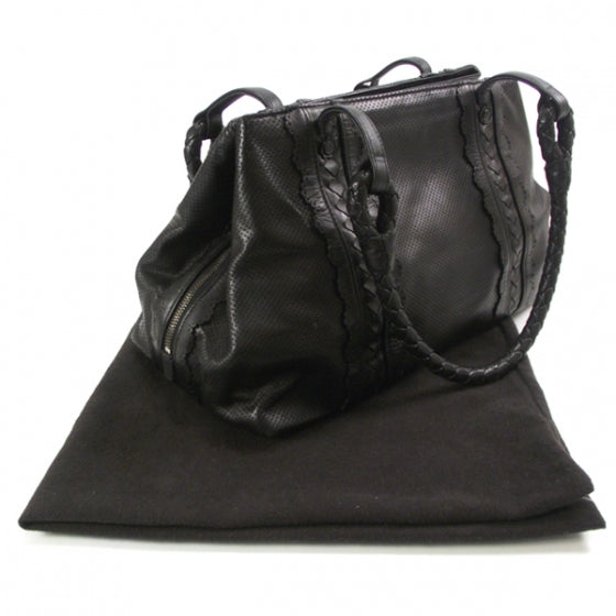 Perforated Shoulder Bag Nero