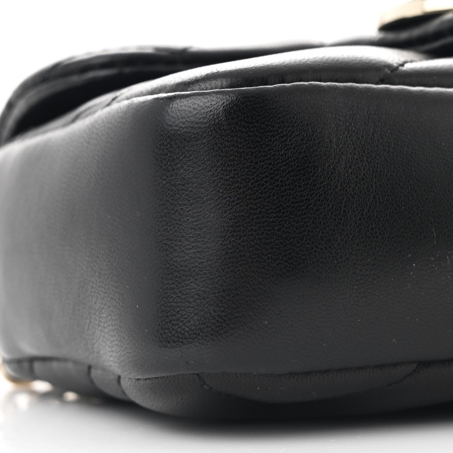 Lambskin Matelasse Mini GG Marmont Shoulder Bag Black