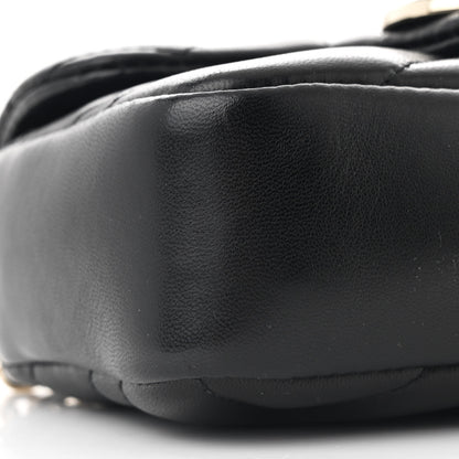 Gucci Lambskin Matelasse Mini GG Marmont Shoulder Bag Black 9 of 11