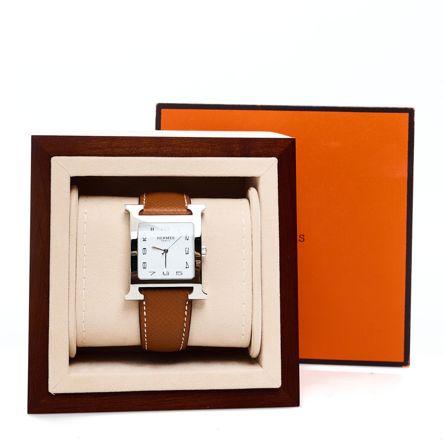 Hermes Stainless Steel Epsom 30.5mm Heure H Hour Quartz Watch Gold 5 of 5