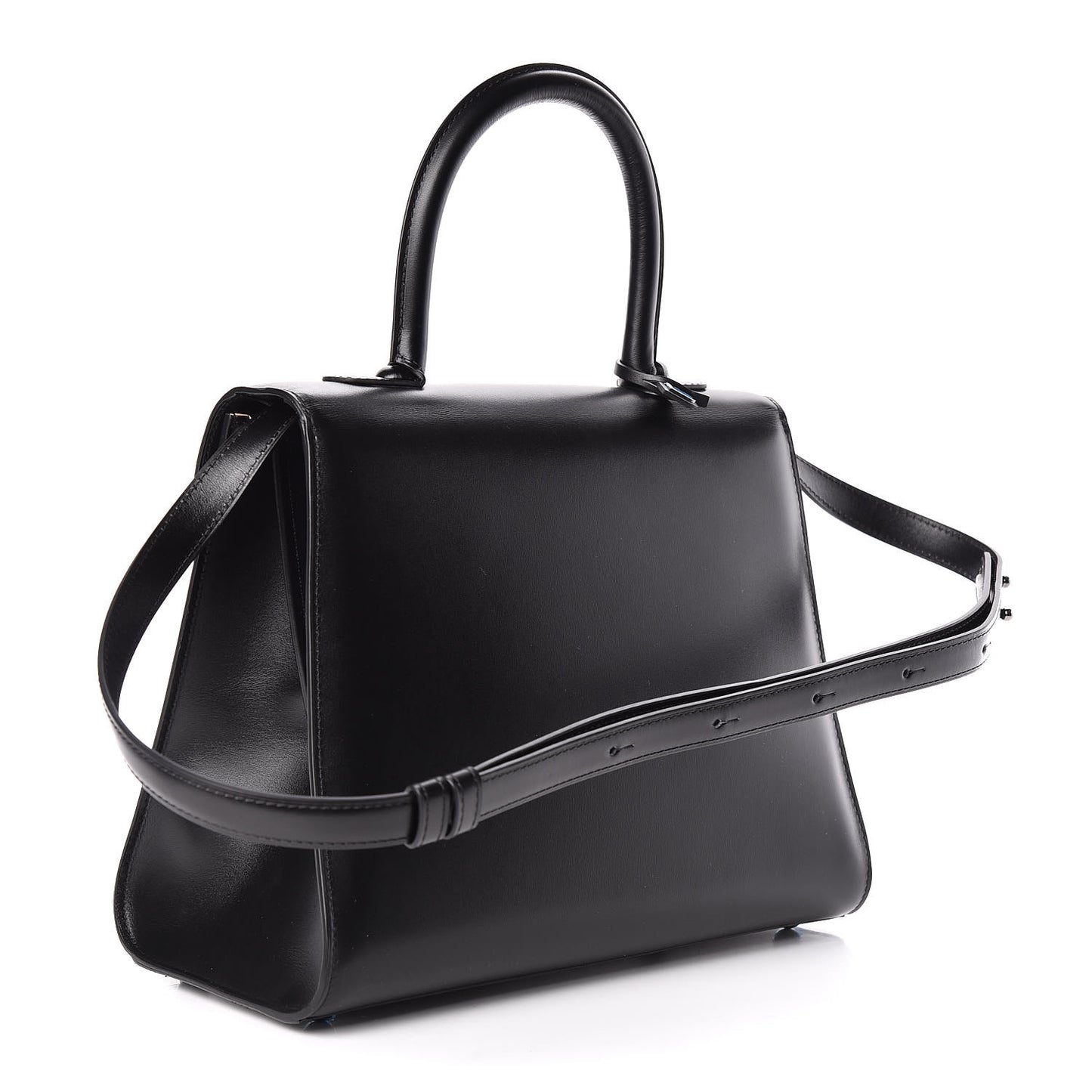 Box Calfskin MM Brillant Satchel Black