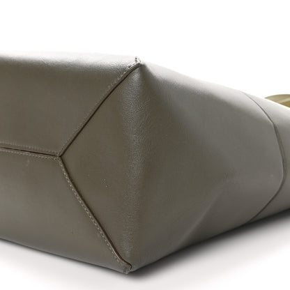 Loewe Shiny Calfskin Medium Puzzle Fold Tote Dark Khaki Green 9 of 9