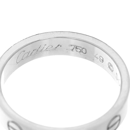 Cartier 18K White Gold 3.5mm LOVE Wedding Band Ring 49 4.75 4 of 6