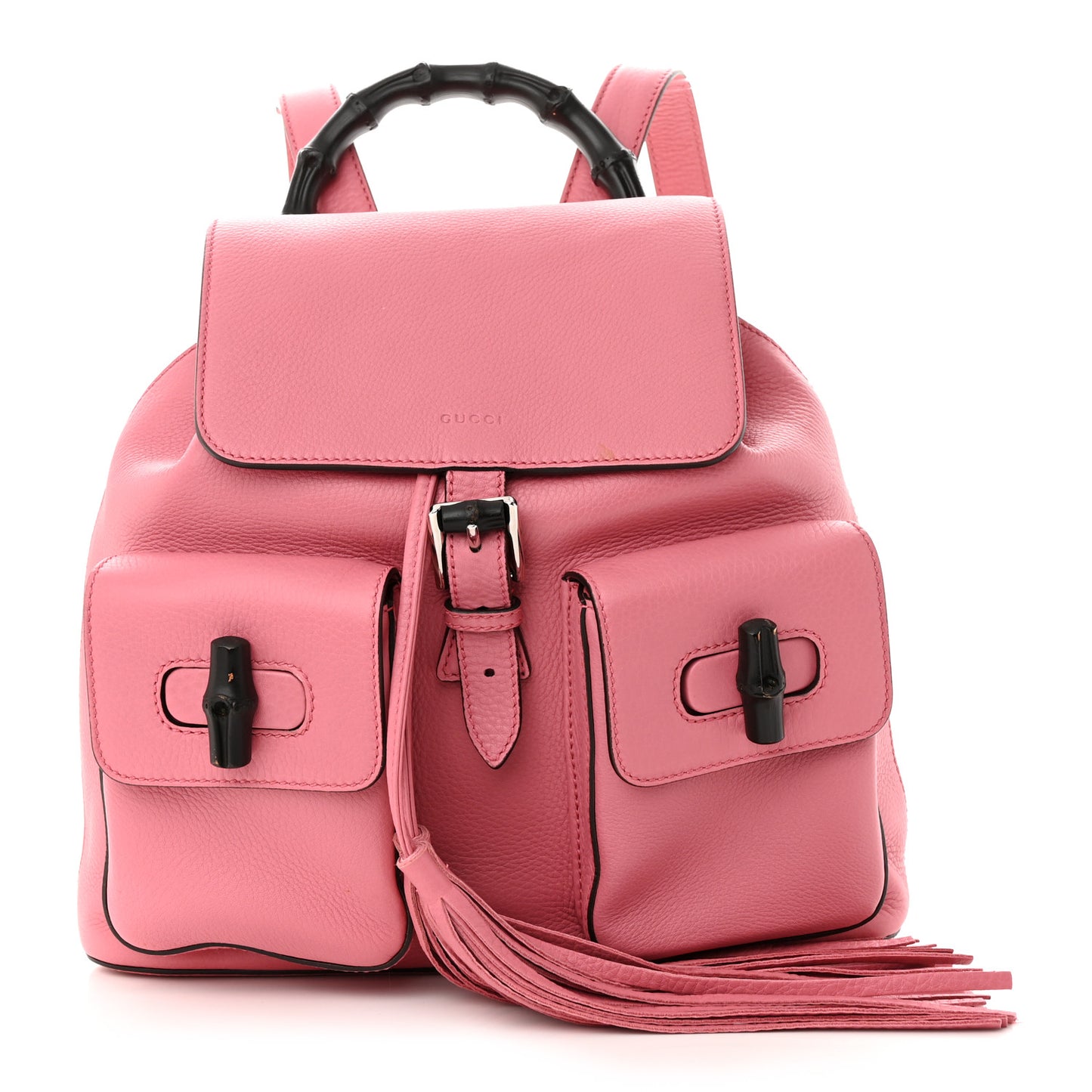 Cellarius Calfskin Medium Bamboo Backpack Glossy Pink