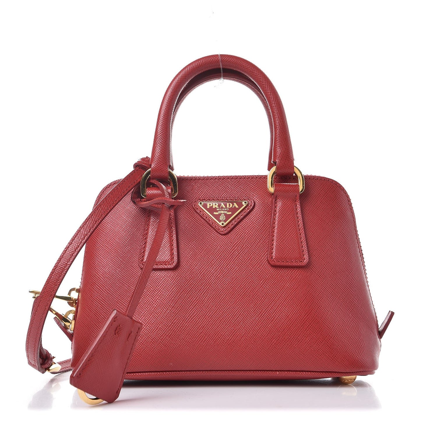 Saffiano Lux Mini Promenade Tote Fuoco