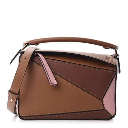 Loewe Calfskin Small Puzzle Bag Tan Medium Pink 1 of 9
