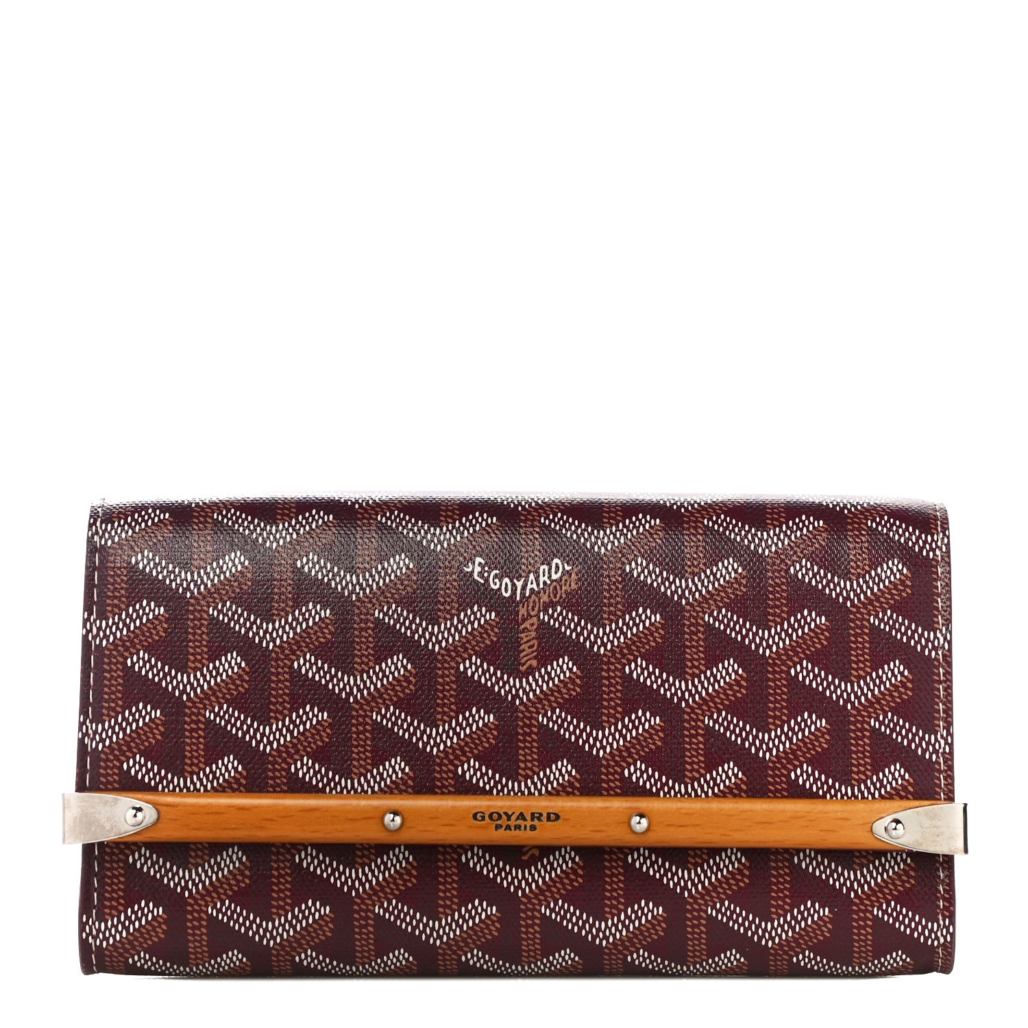 Goyard Goyardine Monte Carlo Bois Clutch Bordeaux 1 of 10
