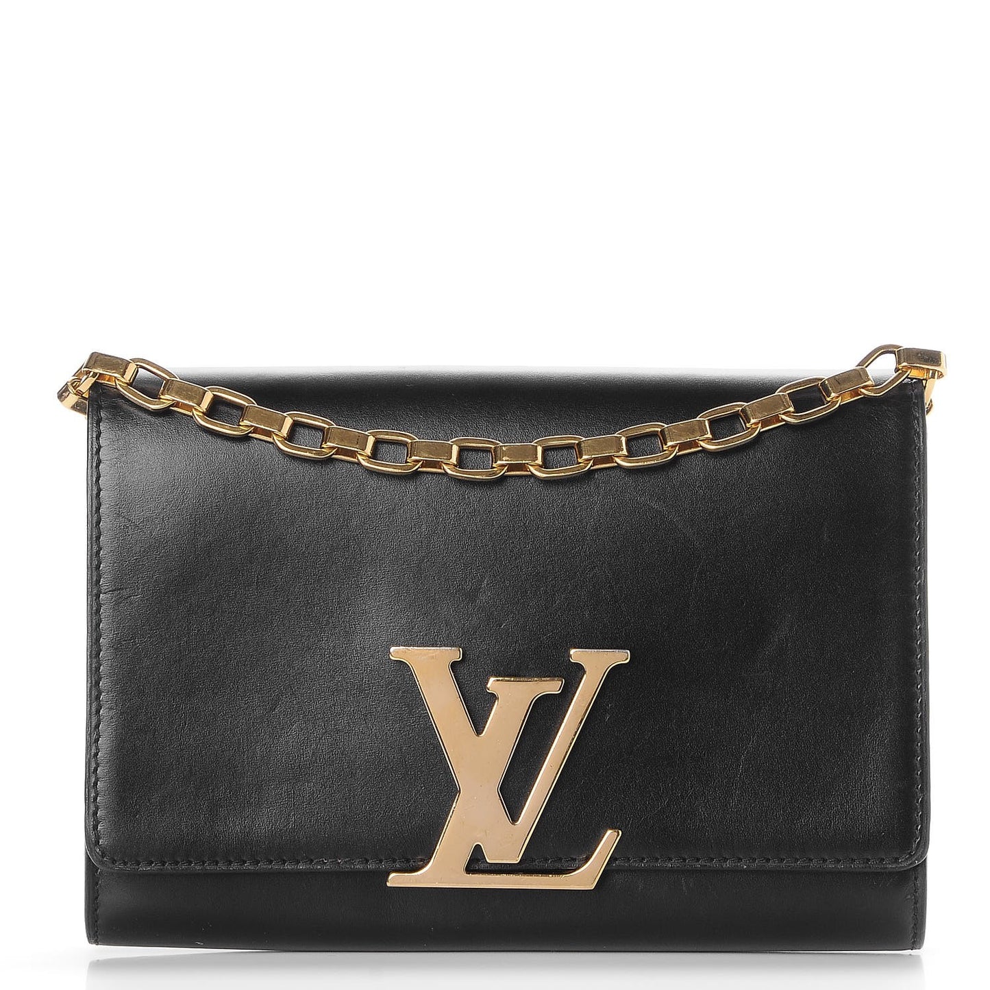 Calfskin Chain Louise GM Black
