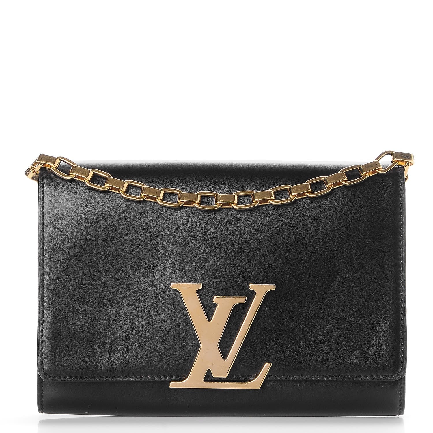Louis Vuitton Calfskin Chain Louise GM Black 1 of 16
