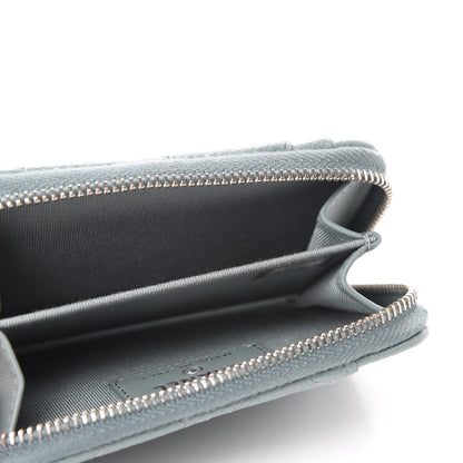 Chanel Caviar Quilted Zip Card Holder Light Blue 10 of 17
