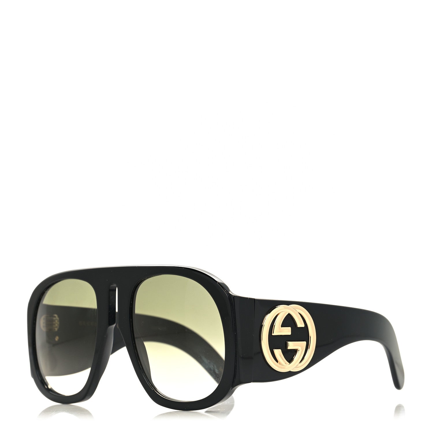 Gucci Oversized Aviator Sunglasses GG0152S Black 1 of 8