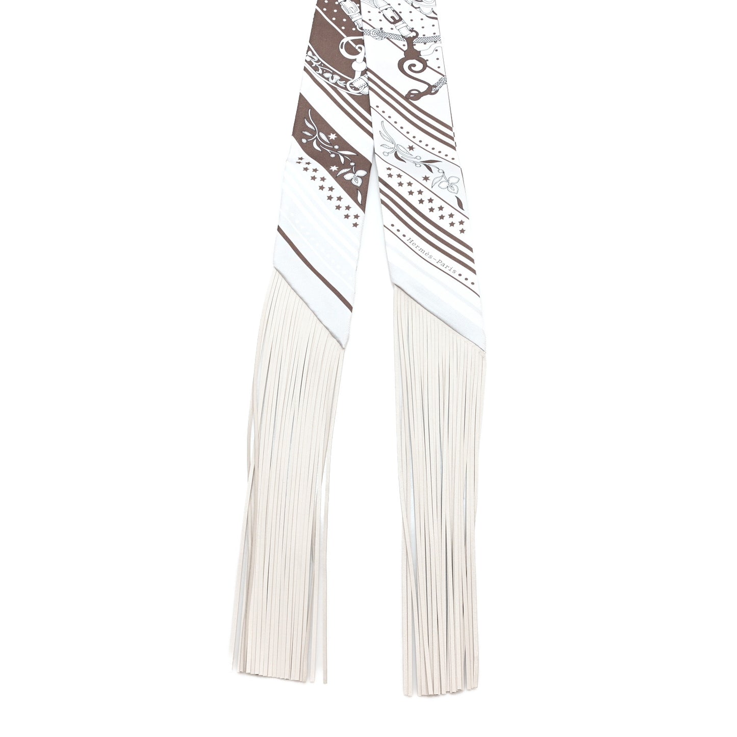 Silk Festival Des Amazones Bandana Fringed Twilly Craie Brun Craie Brun