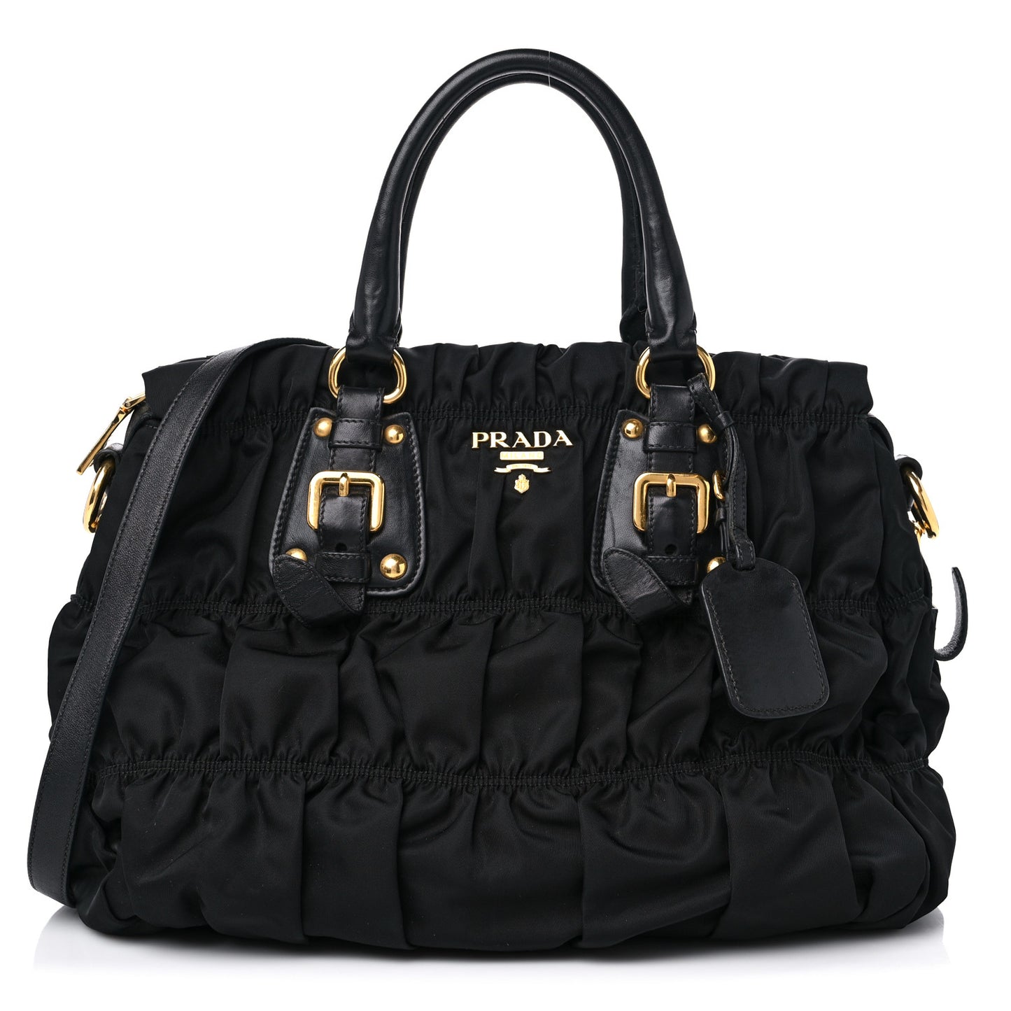 Tessuto Nylon Gaufre Tote Black