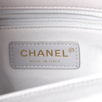 Chanel Caviar Quilted Mini Coco Handle Flap Light Grey 6 of 11