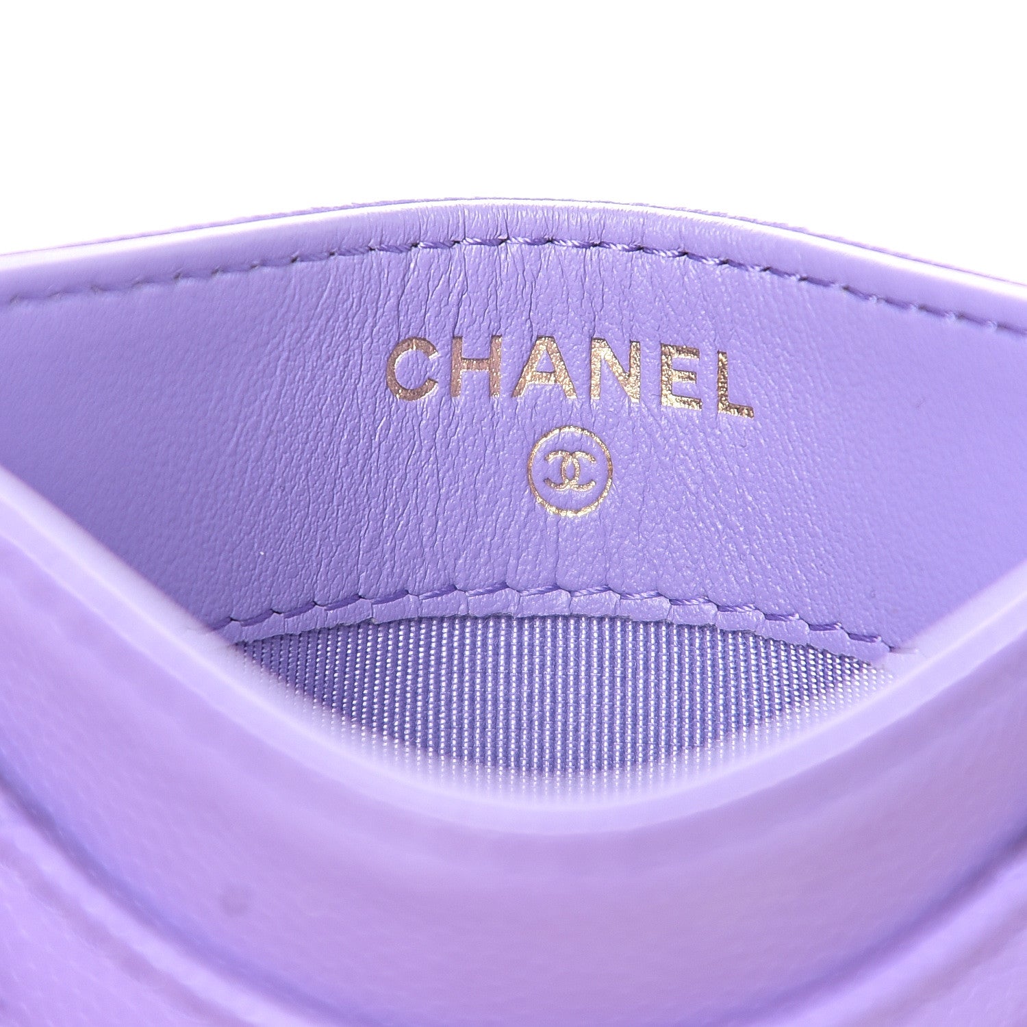 Chanel Caviar Quilted Card Holder Purple 5 of 8
