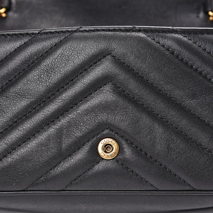 Gucci Calfskin Matelasse Super Mini GG Marmont Shoulder Bag Black 12 of 13