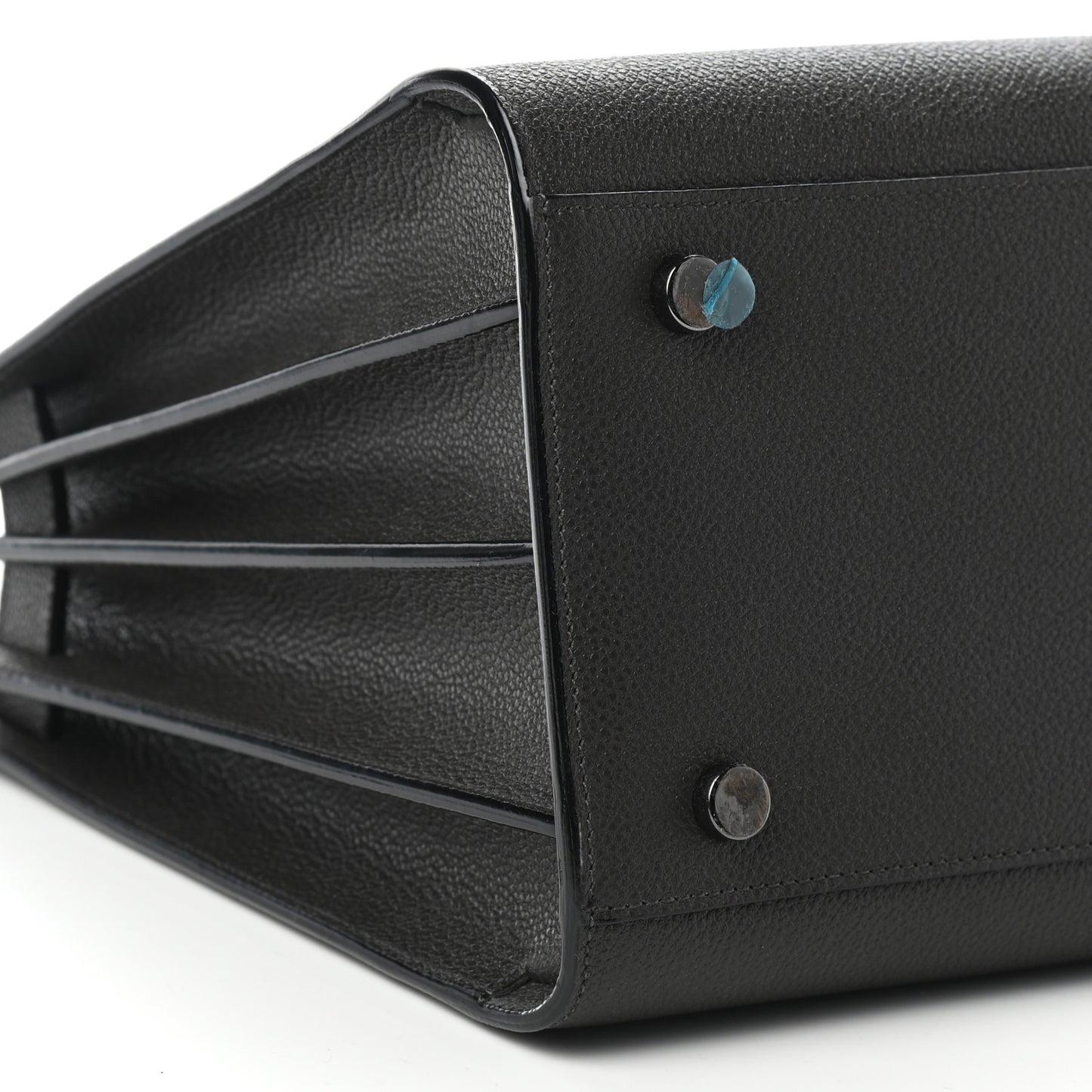 Grained Calfskin Small Sac De Jour Black
