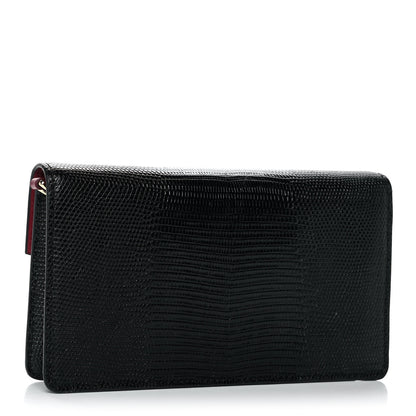 Dolce & Gabbana Calfskin Iguana Embossed Lucia Clutch Black 4 of 12
