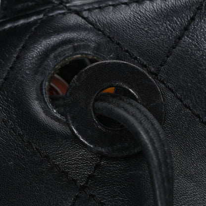 Chanel Lambskin Diamond Stitched Shoulder Bag Black 10 of 10