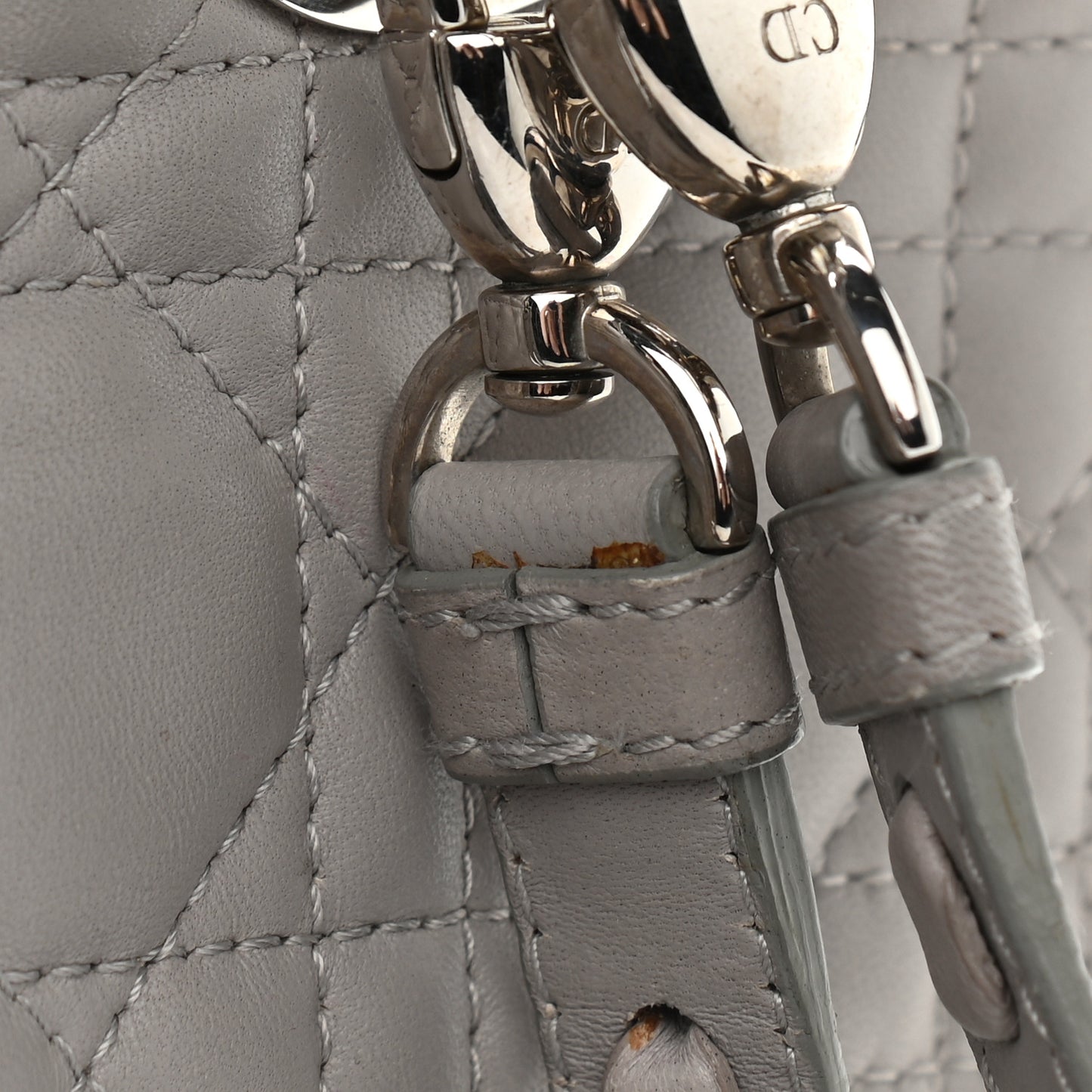 Lambskin Cannage Medium Lady Dior Grey