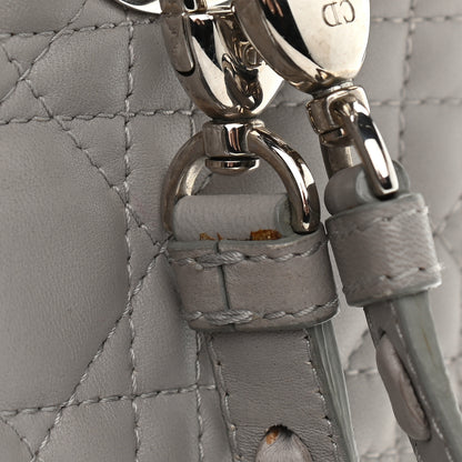 Christian Dior Lambskin Cannage Medium Lady Dior Grey 12 of 15