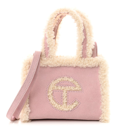 Telfar X UGG Suede Shearling Small Shopping Bag Pink 1 of 10