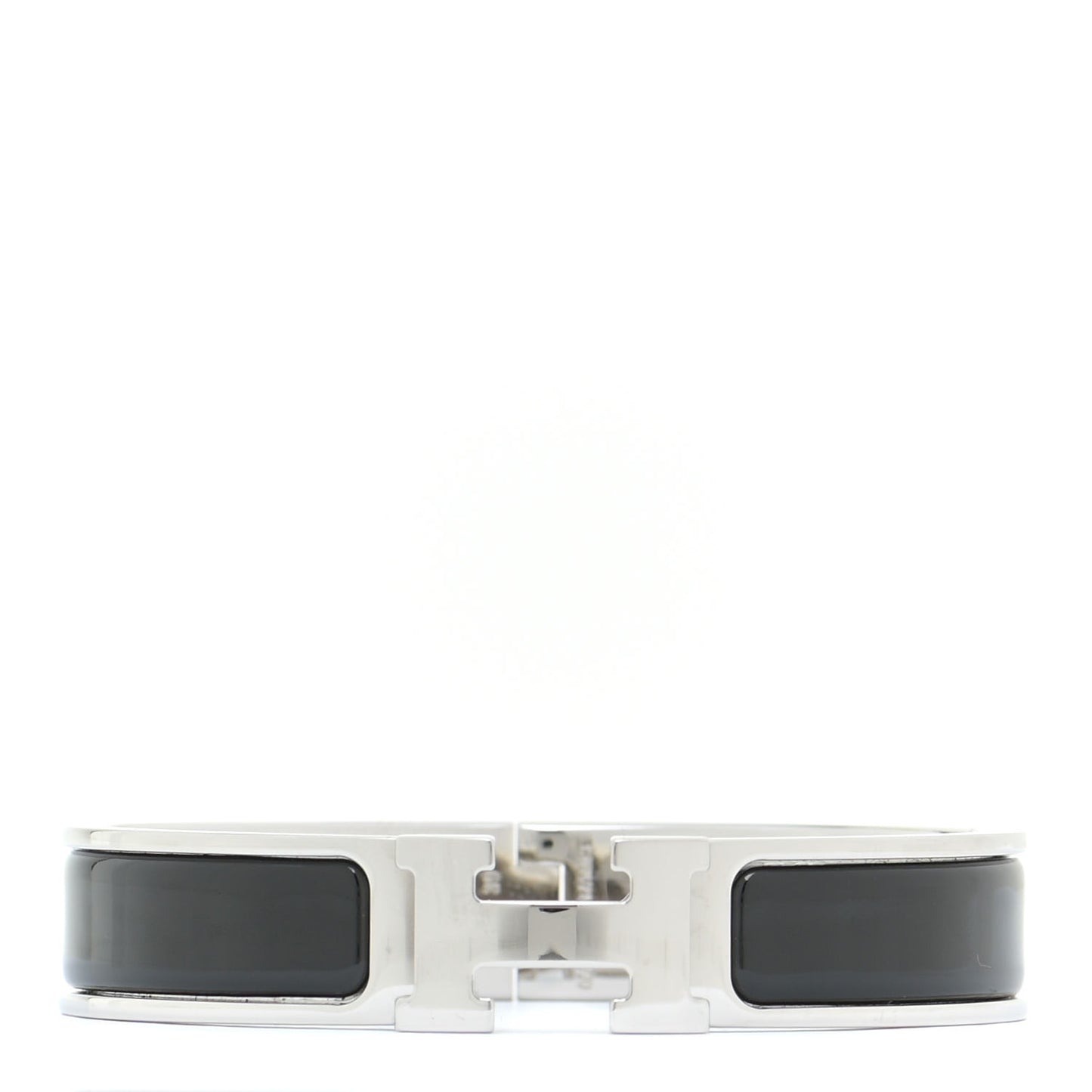 Enamel Narrow Clic Clac H Bracelet PM Black