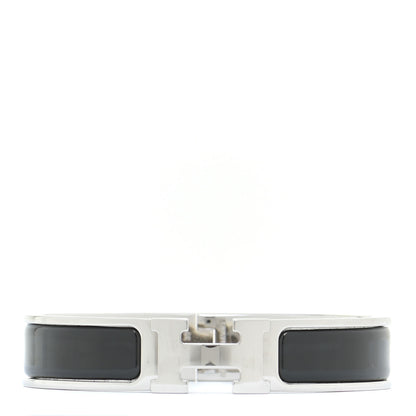 Hermes Enamel Narrow Clic Clac H Bracelet PM Black 1 of 6