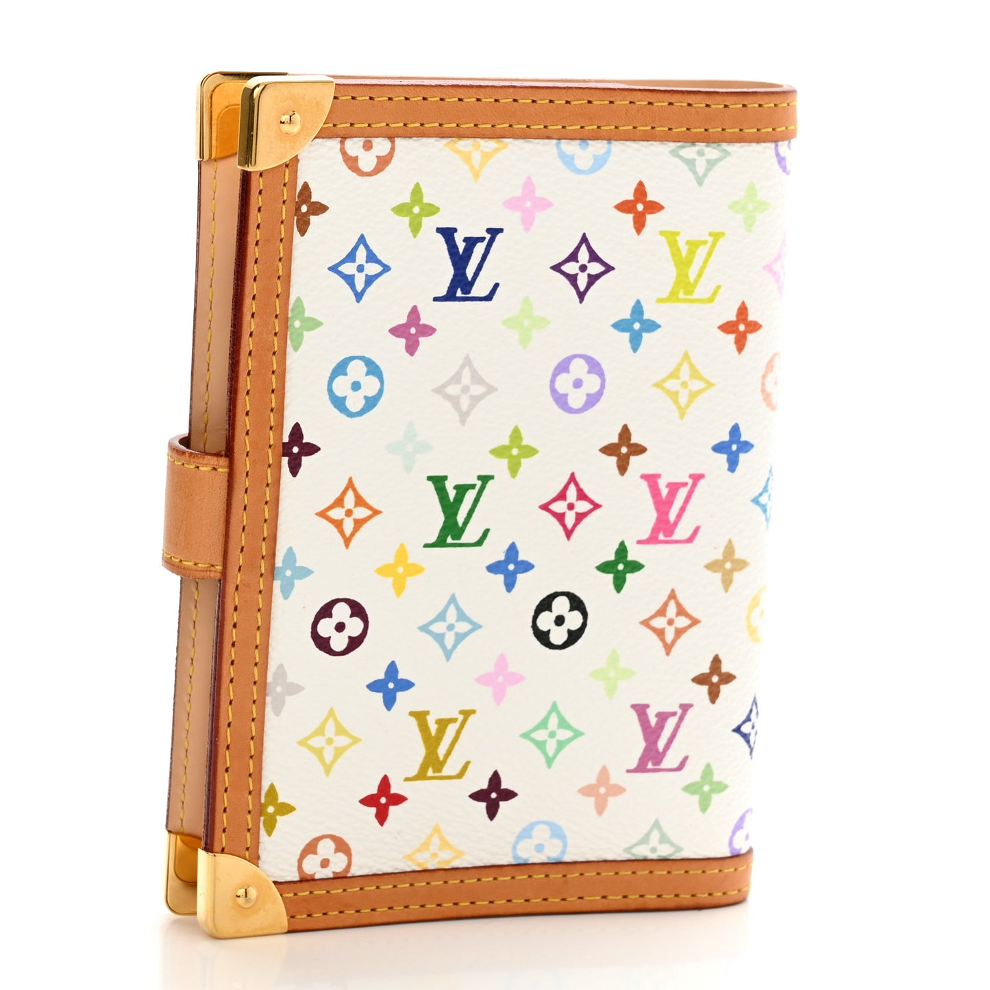 Monogram Multicolor Small Ring Agenda Cover White