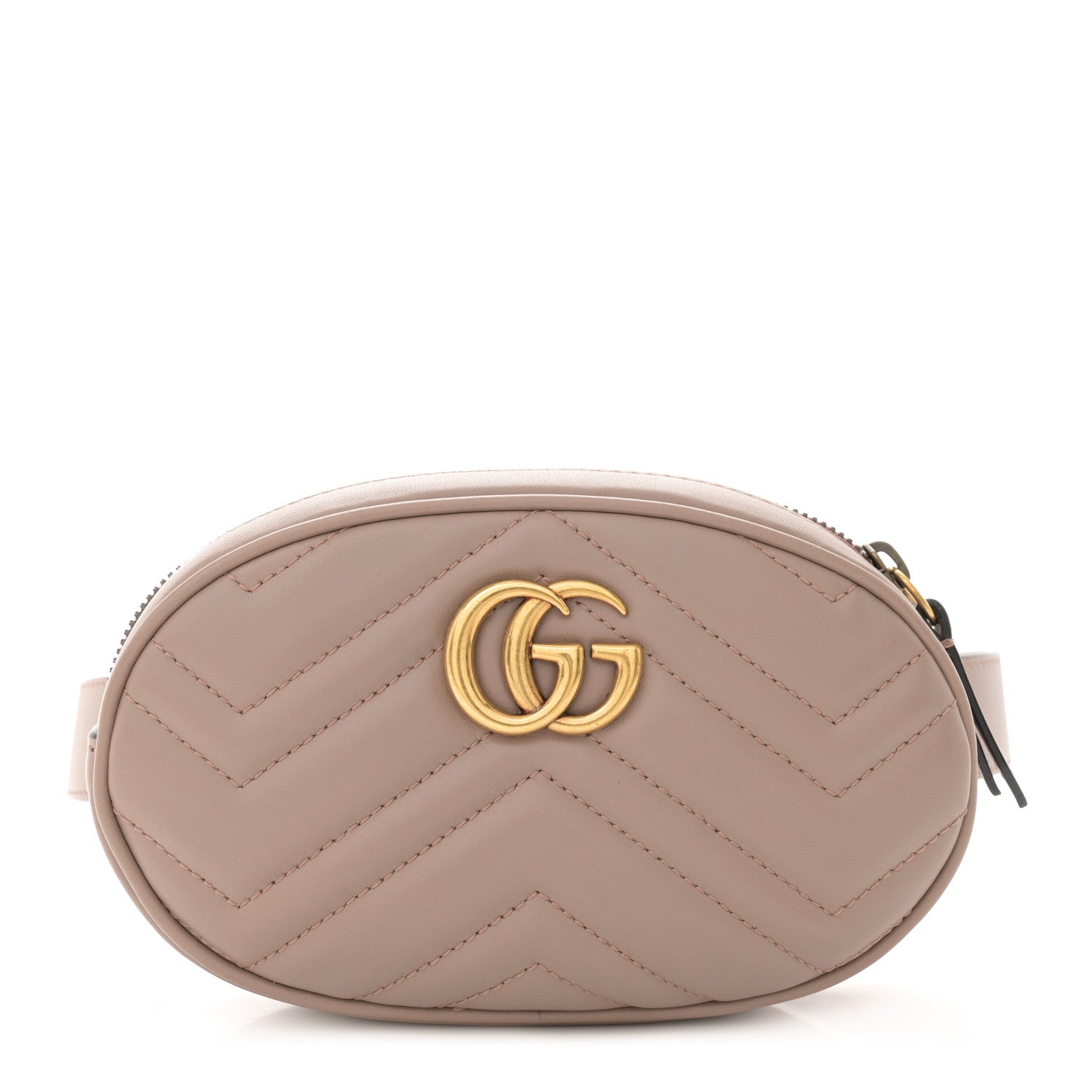 Gucci Calfskin Matelasse GG Marmont Belt Bag 85 34 Porcelain Rose 1 of 10