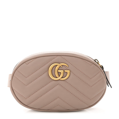 Gucci Calfskin Matelasse GG Marmont Belt Bag 85 34 Porcelain Rose 1 of 10
