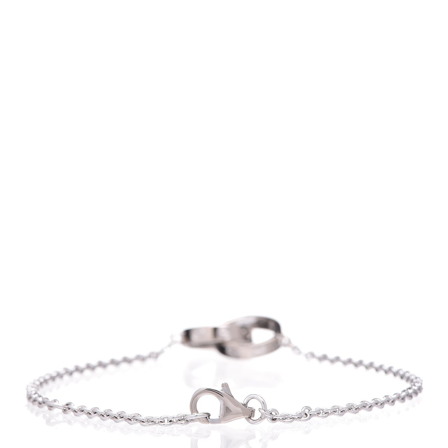 Cartier 18K White Gold Interlocking LOVE Bracelet 3 of 8