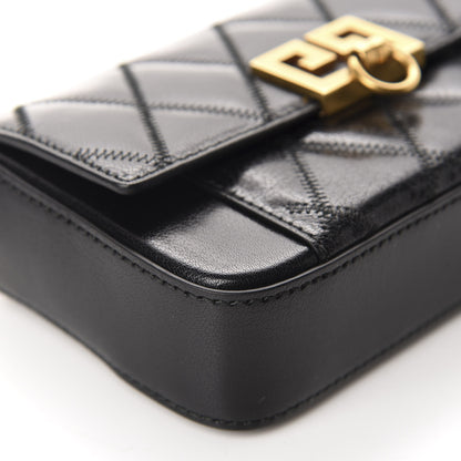 Givenchy Goatskin Quilted GV3 Mini Pocket Convertible Bag Black 11 of 12