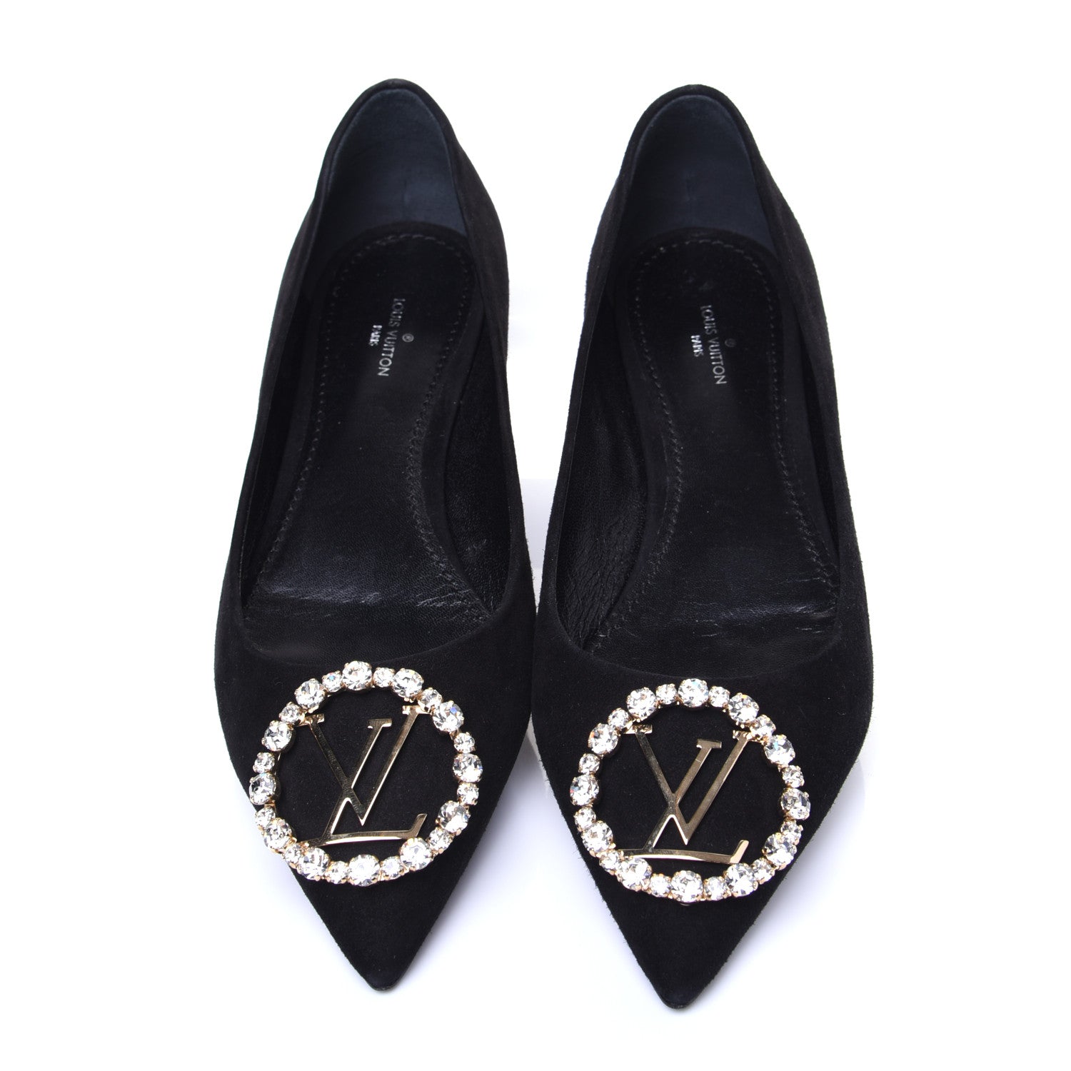 Louis Vuitton Suede Madeleine Flat 38.5 Black 5 of 14